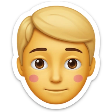 mix of these two 🥺☺️ but make it classic emoji not woman or man face and without hearts and a little bit sad but still smile sticker