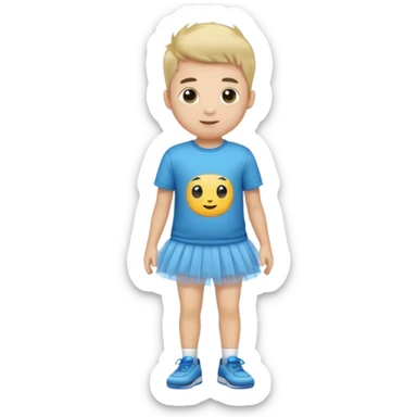 tutu boy with tshirt sticker