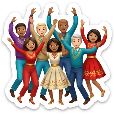 I want an emoji with people making a “horă” sticker