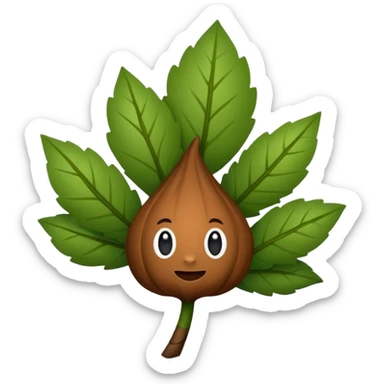 Trevo de quatro folhas com boi no meio sticker