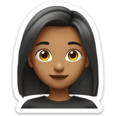 Coeur rode briser avec un emoji fille noir qui sent fut sticker