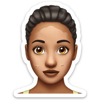 pimple patches on a girl’s face  sticker