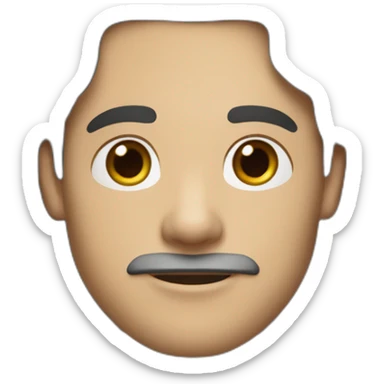 man with light skin tone and long dark hair down to his chin with a wavy hairstyle and a thin nose wearing a long gray scarf sticker