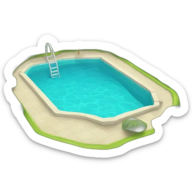 Piscine sur tortue sticker