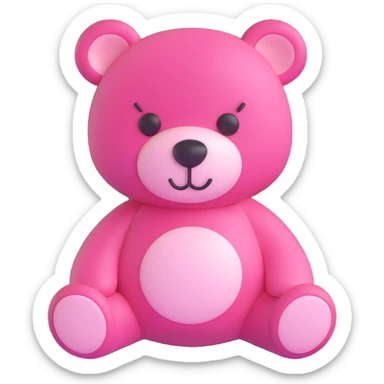 pink teddy bear sticker