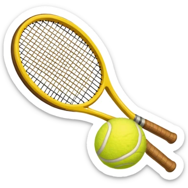 Tennis ball and racquet  sticker
