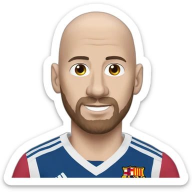 Bald Lionel Messi sticker