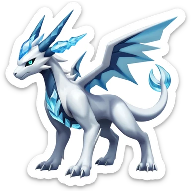 Modern Kyurem-reshiram-Glaceon-dialga-suicune-hybrid, full body sticker