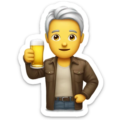 a person that doesnt drink 2 litres of beer sticker