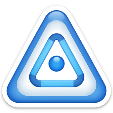 Triangle with a dot in the center sticker