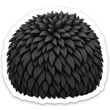 Remplacer le blanc par du poils noirs sticker