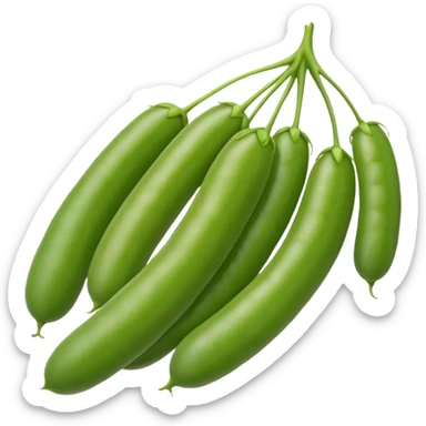 mung beans, cluster or scatter, whole, smooth oval, glossy, vibrant green, color variation, fresh, uncooked, firm, no sprouting, no bowl, no packaging, no faces, clean 3D, soft lighting, transparent background, emoji scale sticker