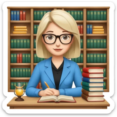 librarian at desk sticker