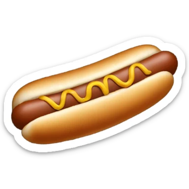 Brown hot dog in a drawer sticker