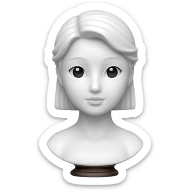 Elegant ceramic bust sticker