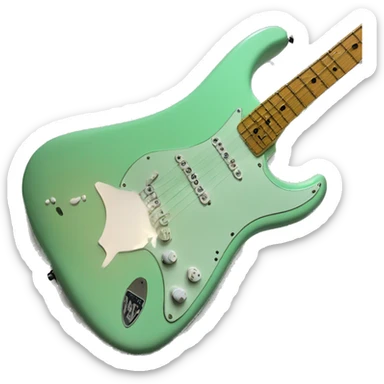 A single pickup surf green Tom delonge Stratocaster sticker