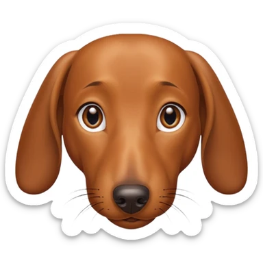 Dachshund's face (thin cheeks, not much hair) sticker