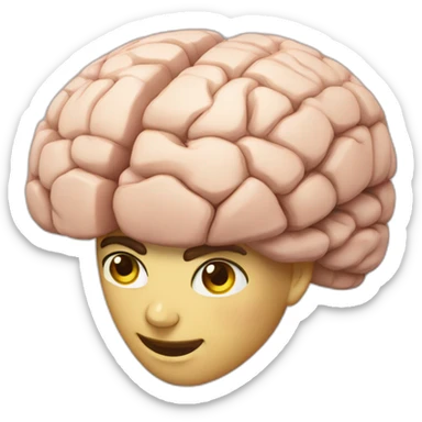 cerebro por mitad sticker