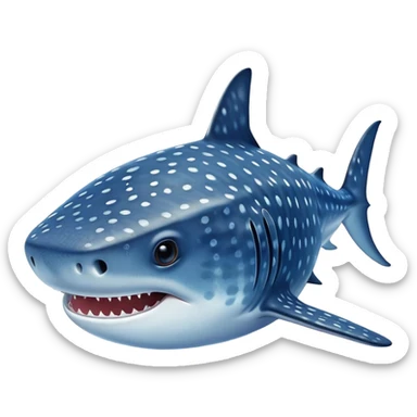 whale shark without teeth sticker
