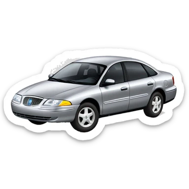 1998 mercury sable car silver with eye drop headlights sticker