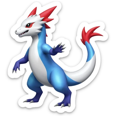 Shiny Vibrant Exotic Colorful Cool Zangoose-Salandit-Latios-Absol-fusion sticker