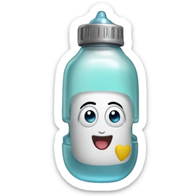 robotic baby-bottle sticker