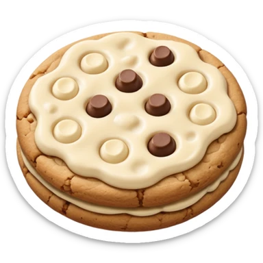 White chocolate chip chips ahoy cookie no face less pizza shaped sticker