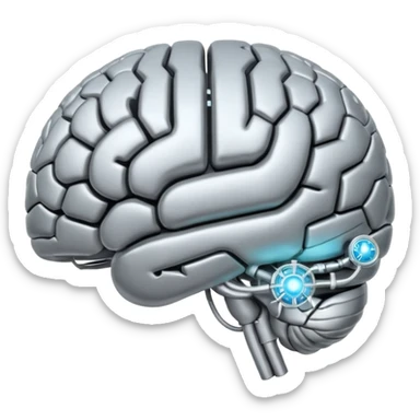 a second brain connected to a database sticker