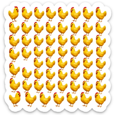 chicken 3d imoji count 100 transparent sticker