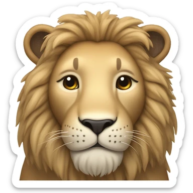 whole body of lion in jellycat style sticker