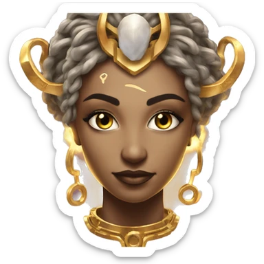 Technomancy Goddess is a mystical being who controls both magic and technology. She can cast spells on technological networks. Her powers blend the ancient art of magic with advanced cybernetics and technology. She can command machines sticker