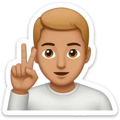 flipping someone off  sticker