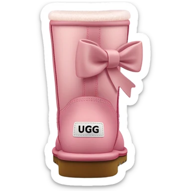 light pink uggs with bow sticker