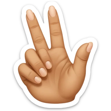 hand pointing index finger middle finger and baby finger sticker