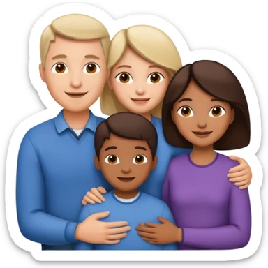 abrazar a mi papa mama he hijo sticker