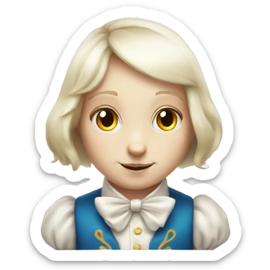 white rabbit like alice in wonderland but british sticker