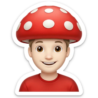 mushroom capped man
 sticker