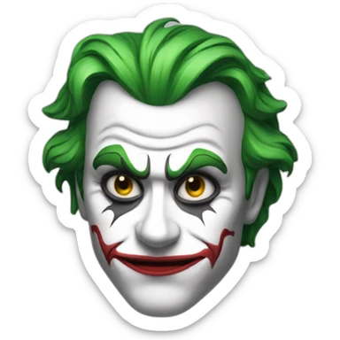 a sad face joker sticker