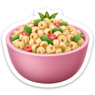 Hawaiian Mac salad light pink bowl sticker