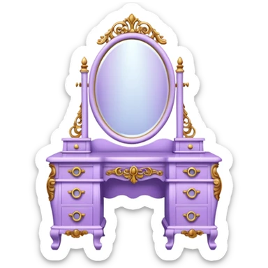 light purple vanity sticker