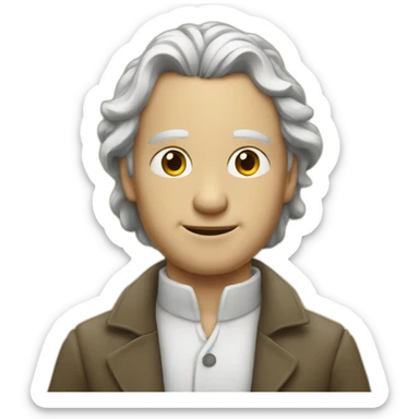 homme blanc qui lève les yeux au ciel sticker