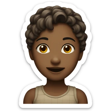 a girl with dimple sticker