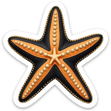 Starfish Dressed  in black leather wear sticker