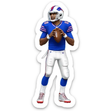 buffalo bills quarterback with white socks sticker