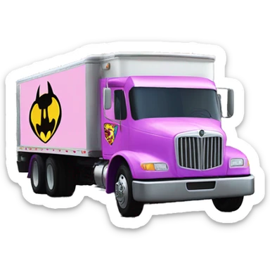 Batgirl’s fastest hot rod tri-axle oversized ice cream truck  sticker