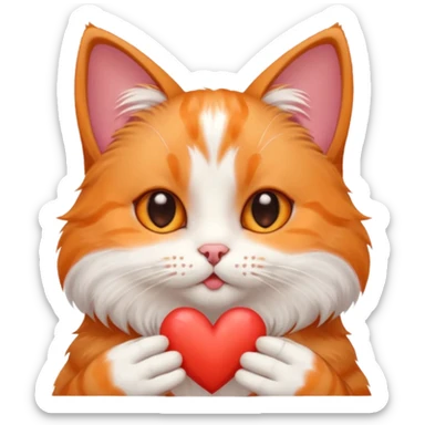 O pisica trimite pupici cu inimioare Sorinei sticker