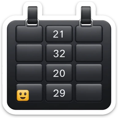 payment schedule — a black matte calendar sticker