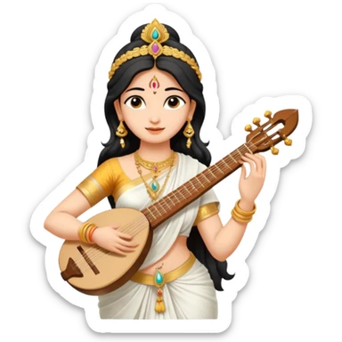 the Hindu goddess Saraswati sticker