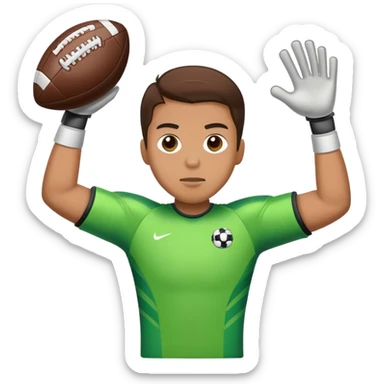 football goalkeeper catching ball sticker