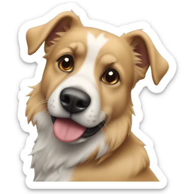 Perro en un cohete sticker